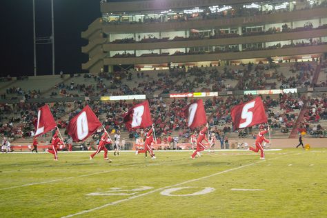 University of New Mexico Single Letter Flags! #singleletterflags #collegefootball #gameday University Of New Mexico, Single Letter, Game Time, College Football, New Mexico, Soccer Field, University, Flag