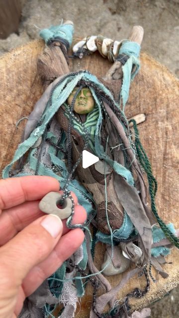 Stacy Hatfield on Instagram: "Almost done with this forked cypress talking stick. Handed fabric thread #beachday #meditation #talkingstick #cypress #natureart #beachart #taven #feather #raven" Stick Wands, Talking Sticks, Wrapped Sticks, Talking Stick, Beach Art, Beach Day, Nature Art, Meditation, Thread