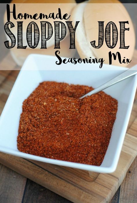 Homemade Sloppy Joe Mix Sloppy Joe Seasoning Recipe, Cilantro Seasoning, Jalapeno Seasoning, Sloppy Joe Seasoning, Spices Shelf, Homemade Dry Mixes, Homemade Seasoning, Diy Mixes, Homemade Sloppy Joes