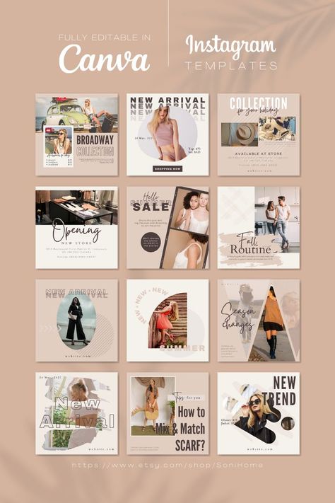 This is an elegant Instagram Story Bios template that was created to promote your company, brand, or items. This fashion Instagram story design will attract the user's eye and satisfy their interest in what you're saying. Bio Captions, Reminder Notification, Beige Instagram, 30 Fashion, Graphic Design Programs, Templates For Instagram, Instagram Template Design, Marketing Concept, Blog Header