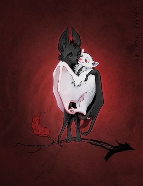 (1) Facebook Bats In Love, Bat Drawings, Bat Art, Goth Art, Witch Art, Gothic Art, Funky Art, Horror Art, Pretty Art