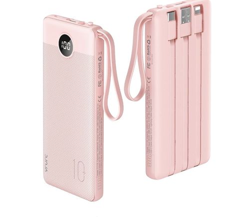 Pink Iphone Charger, Pink Portable Charger, Karina School, Cute Items To Buy, Cute Portable Charger, School Supplies Cute, Iphone Tutorial, Shopping Pictures, Portable Phone Charger