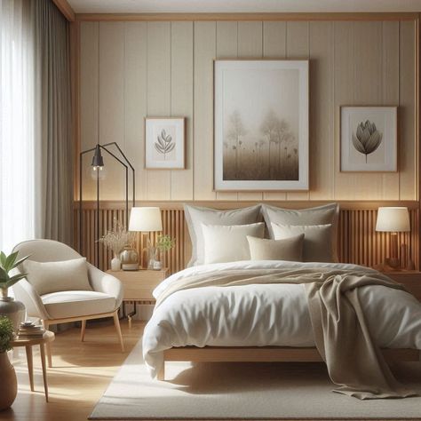 Simple Bedroom Quiet Luxury Bedroom Design, Long Bedroom, Modern Luxury Bedroom Design, Bedroom Ideas Aesthetic, Minimalist Bedroom Design, Modern Luxury Bedroom, Luxury Bedroom Design, Japandi Interior, Couple Bedroom