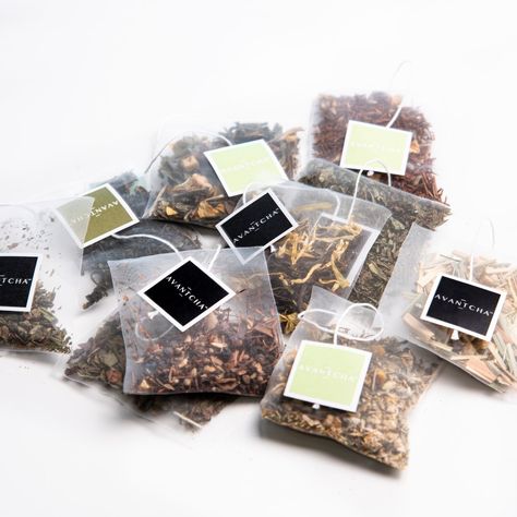 AVANTCHA Tea on Instagram: “Although we love the ceremony of brewing a pot of loose leaf tea, we appreciate that you all have busy lives and sometimes a tea bag is the…” Tea Bags Aesthetic, Tea Bag Packaging, Hampers Ideas, Decaf Tea, Artisan Tea, Premium Tea, Tea Brands, Manifestation Board, Tea Packaging