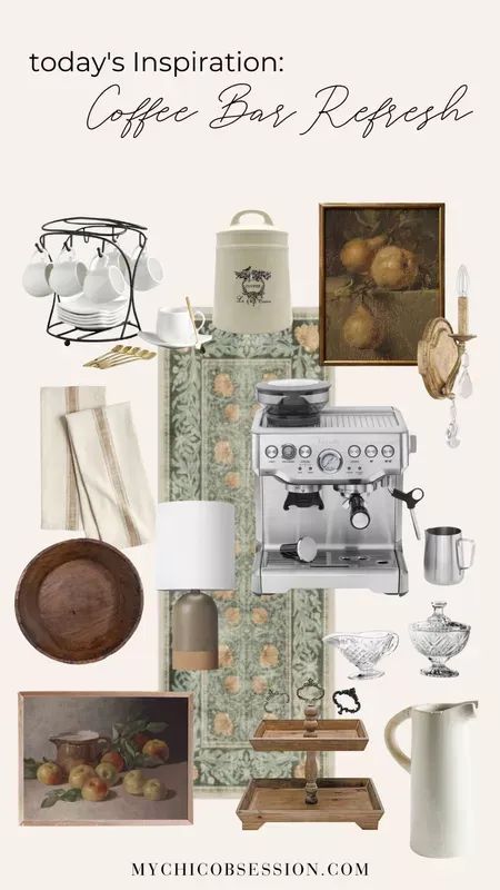 Sometimes a few pieces are all you need for a little decor refresh! Here are a few French country style pieces for your coffee bar. #LTKhome #LTKFind French Coffee Bar, Country Coffee Bar, French Country Coffee Bar, Coffee Station Ideas Countertop, European Coffee, Bar Shelf, French Coffee, Mini Table Lamps, Coffee Corner