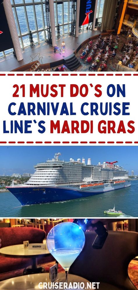 Carnival Mardi Gras: 21 Must Do’s While Onboard Mardi Gras Carnival Cruise, Carnival Mardi Gras Cruise Tips, Carnival Mardi Gras Ship, Best Carnival Cruise Ship, Carnival Mardi Gras Cruise Ship, Mardi Gras Photos, Carnival Cruise Tips, Carnival Conquest, Cruise Rooms