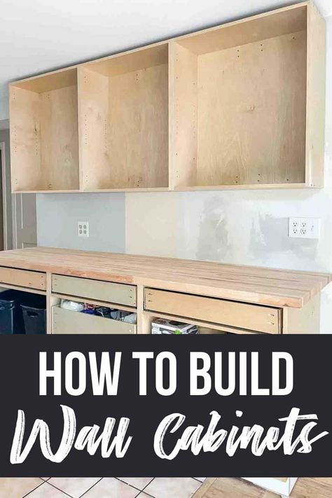 Budget Built Ins, Diy Kitchen Storage Cabinets Freestanding, How To Build A Bathroom Cabinet, How To Build Your Own Cabinets, Diy Island Cabinets, Adding More Cabinets To Kitchen, Diy Modern Kitchen Cabinets, Plywood Cabinets Diy, How To Build Cabinet Boxes