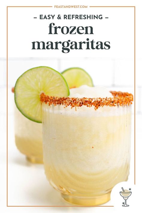 Restaurant-style frozen margaritas made in a blender are a delicious treat for every occasion from taco night to Cinco de Mayo and everything in between. Virgin Frozen Margaritas, Frozen Virgin Margarita, Margherita Drink, Margarita Mix Recipe, Virgin Margarita, Strawberry Basil Margarita, Frozen Drink Recipes, Virgin Drinks, Traditional Margarita