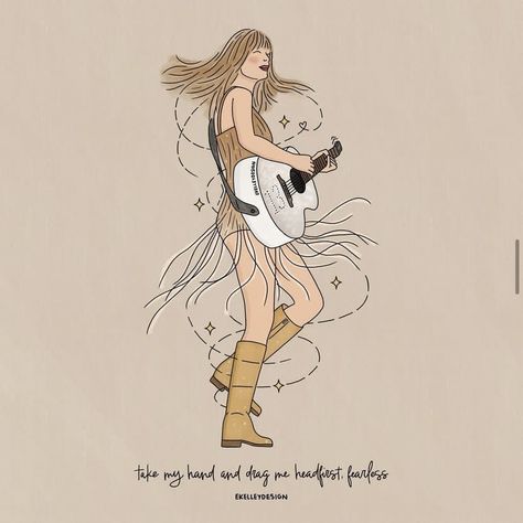 !!!! not mine !!!! drawing belongs to @ekelleydesign on insta follow them !! | taylor swift | ekelleydesigns | instagram | drawing | swiftie | eras tour | fearless | eras tour outfits Fearless Eras Tour Outfits, Mine Drawing, Fearless Eras Tour, Fearless Aesthetic, Eras Tour Fearless, Taylor Swift Delicate, Vinyl Record Art Ideas, Taylor Swift Nails, Harry Taylor