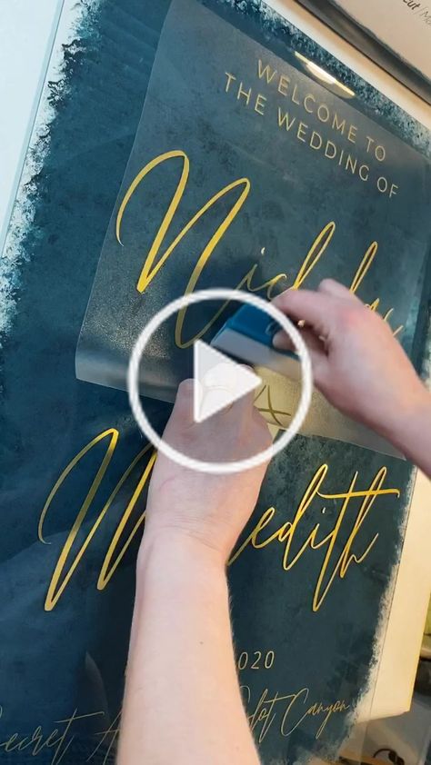 Carly Keller(@carly.keller) on TikTok: Painted Acrylic Welcome Sign ✨ Full tutorial on YT CarlyKeller #dayattheoffice #welcome #cricut #diy #artistsoftiktok #fyp Diy Wedding Welcome Sign, Acrylic Welcome Sign, Wedding Signs Diy, Acrylic Wedding, Wedding Welcome Sign, Wedding Welcome Signs, Diy Signs, Acrylic Sign, Wedding Welcome