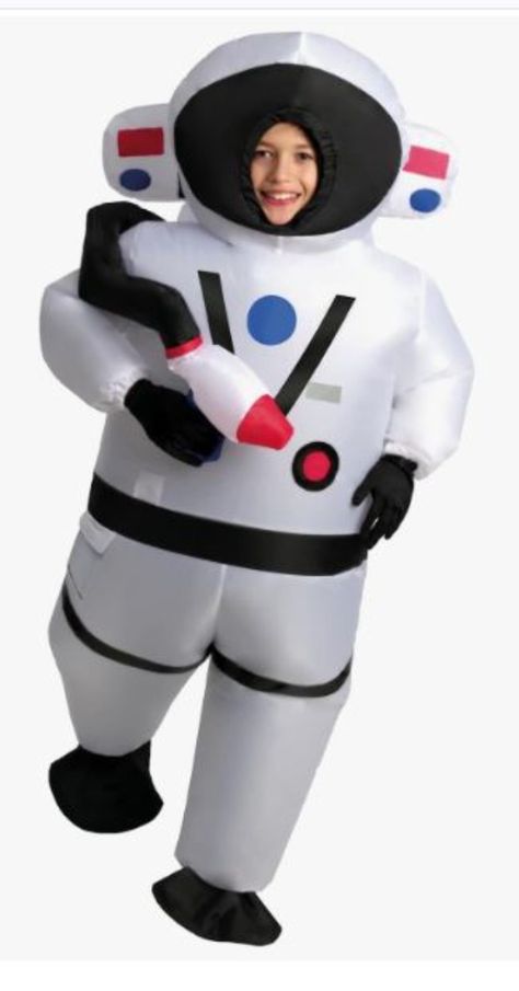 Morph Inflatable Astronaut Costume Kids, NASA Space Suit Kids, Blow Up Astronaut Costume, Inflatable Astronaut Space Costume
Gear up for an intergalactic rocket adventure with this awesome kids' astronaut costume! It includes a spaceman suit, laser gun, and a sound chip. Power up the fun with the fan and battery pack (4xAA batteries required). Blow Up Halloween Costumes, Kids Astronaut Costume, Nasa Space Suit, Space Costume, Space Costumes, Astronaut Costume, Space Dress, Inflatable Costumes, Black Halloween Dress