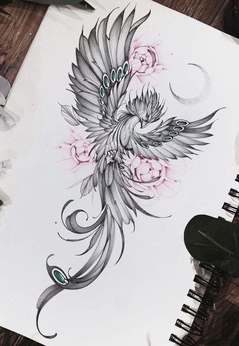 Pheinox Bird Tattoo, Phoenix Chest Tattoo Female, Female Warrior Drawing, Phenix Tattoo For Women, Phoenix Forearm Tattoo, Phoenix And Flower Tattoo, Rising Phoenix Tattoo Feminine, Feniks Tattoo, Phoenix Tattoo Sleeve