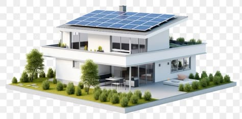 Solar Panel House, Png Architecture, Panel House, Solar Panel Mounts, 3d House, Solar Panels For Home, Gallery Wallpaper, Solar House, Church Flyer