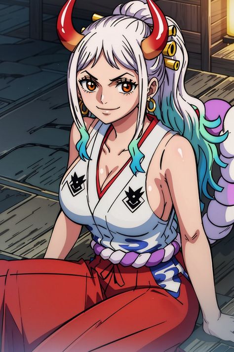 One Piece Women Anime, One Piece Yamato Wallpaper, Yamato One Piece Wallpaper, One Piece Yamato Fanart, Yamato One Piece Fanart, One Piece Girl Characters, Yamato Cosplay, Yamato Fanart, Yamato One Piece Colored Manga