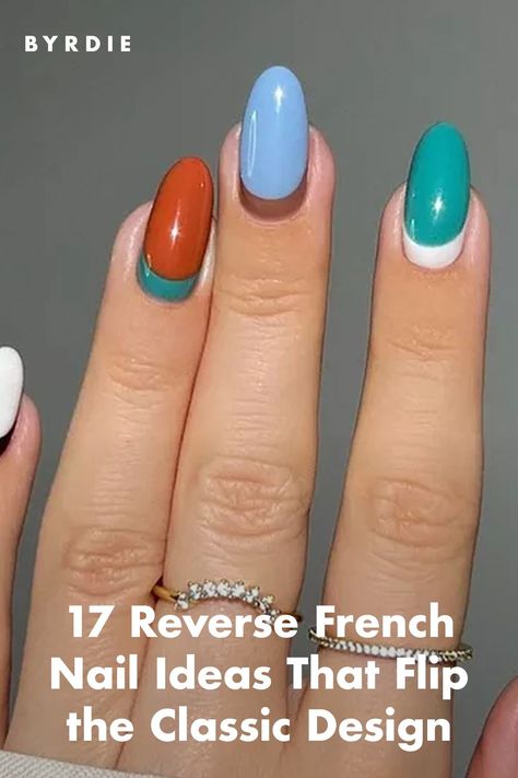 17 Reverse French Nail Ideas That Flip the Classic Design Reverse French Tip, French Nail Ideas, Reverse French Nails, Reverse French, Nutrition And Mental Health, French Manicures, Latest Nail Trends, Hair Concerns, French Nail