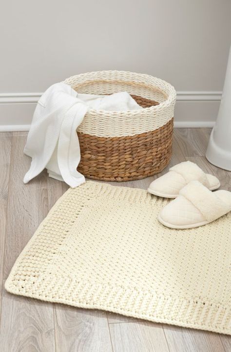 Free Home Spa Bath Mat Crochet Pattern from www.RedHeart.com – Best Free Crochet Crochet Bath Mat, Crochet Rug Patterns Free, Crocheted Rugs, Crochet Bathroom, Crochet Mat, Knit Rug, Crochet Rug Patterns, Crochet Rugs, Easy Crochet Patterns Free