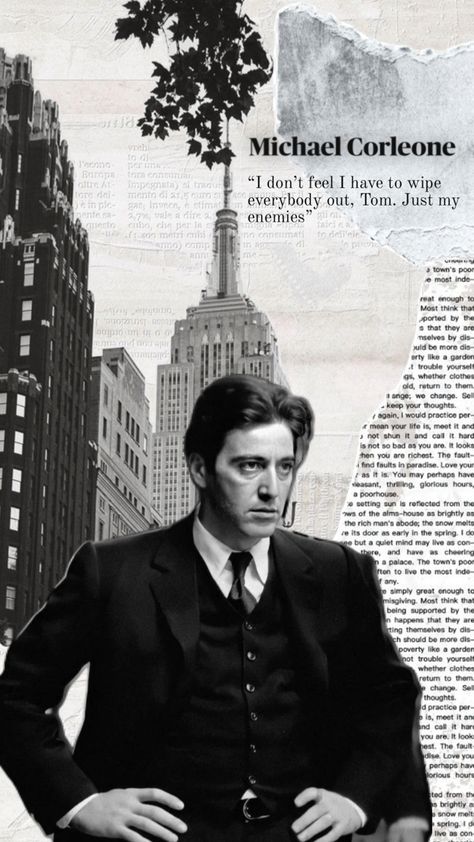 don’t repost or re-edit! #thegodfather #wallpaper #aesthetic Michael Corleone Wallpaper, The Godfather Wallpaper, The Godfather Poster, والتر وايت, Michael Corleone, Don Corleone, Godfather Movie, 500 Dollars, Mafia Gangster