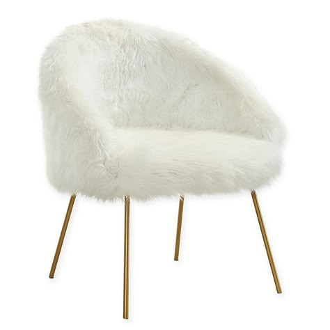 White Fluffy Chair, Faux Fur Chair, Fluffy Chair, 2020 Room, Bungalow Bedroom, Fur Chair, Comfy Bedroom, Old Chairs, College Room