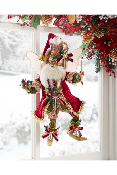 Mark Roberts Santa, African Wedding Cakes, Mark Roberts Christmas, Nutcracker Collection, Nutcracker Christmas Decorations, Mark Roberts, Santa Doll, Santa Decorations, Handmade Christmas Decorations