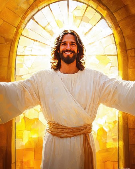 Jesus Art Paintings, Jesus Laughing, Jesus Is The Light, Jesus Christ Illustration, I Am The Light, Worship Jesus, John 8, Jesus Christ Artwork, Maria Magdalena