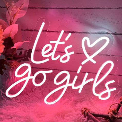 Fun Let's Go Girls Neon Sign for Dorm Room Sorority House College Apartment Decor Cowgirl Decor Slay Neon Sign, Cowgirl Neon Sign, Neon Light Signs Bedroom, Friend Appreciation, Panda Nursery, Cowgirl Decor, Lets Go Girls, Youre Like Really Pretty, Sorority House