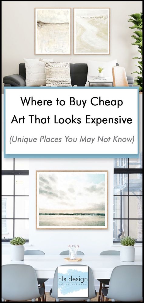 How To Buy Cheap Art That Looks Expensive - Unique Places You May Not Know. Only you will know how much you really spent. Wall Art Sources, Affordable Modern Art, Affordable Large Artwork, Large Inexpensive Wall Art, Cheap Prints Wall Art, Unique Wall Art Ideas Living Room, Where To Buy Art Prints, Inexpensive Art Ideas Wall Decor, Art For Big Wall Space