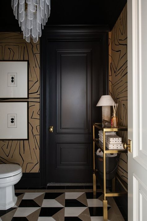 PARCELL HOME — Alice Lane Interior Design All Black Bathroom, Modern Classic Bathroom, Alice Lane, Wc Design, Bathrooms Ideas, Powder Room Design, Ideal Bathrooms, Bedroom Photos, Classic Bathroom