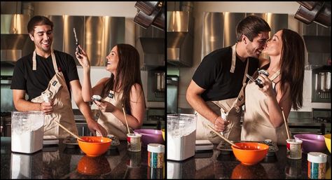 engagement_cooking_cupcakes_Viking kitchen_Franklin_Factory Viking Kitchen, Cooking Quotes, Pre Wedding Shoot, Flirting Moves, Cooking For Two, Cooking Together, Engagement Portraits, Cooking Videos, Wedding Shoot