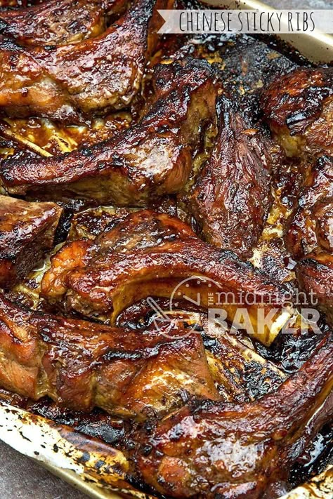 Cantonese Style Ribs Chinese Ribs, Sticky Ribs, Baked Ribs, Mapo Tofu, Pork Rib Recipes, Chinese Cooking Recipes, Beef Ribs, Chinese Cooking, Rib Recipes