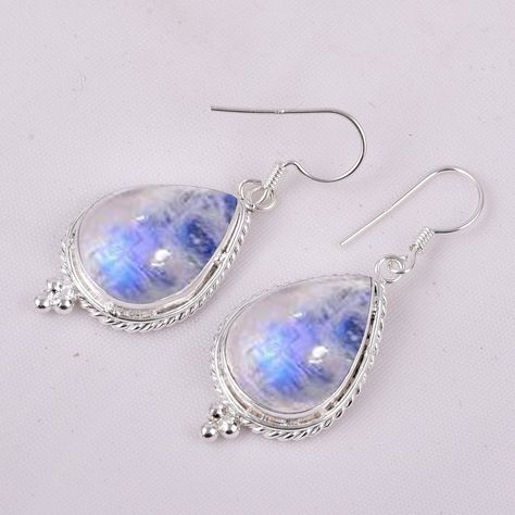 Excited to share the latest addition to my #etsy shop: Attractive Rainbow Moonstone Earrings ~ 925 Sterling Silver Earrings ~ Pear Shape Handmade Dangle Earrings ~Bridal Earrings ~ gift for her https://etsy.me/3yEbzDZ #girls #pear #bezel #earlobe #bohohippie #earwire # Silversmithing Jewelry, Handmade Dangle Earrings, Jasper Jewelry, Earrings Handmade Dangle, Moonstone Earrings, Pink Ring, Christmas Jewelry, 925 Sterling Silver Earrings, 925 Sterling Silver Jewelry