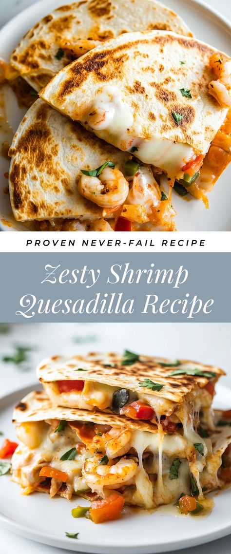 Image for Zesty Shrimp Quesadilla Recipe Shrimp Taquitos Baked, Shrimp Wraps Recipes, Shrimp Quesadilla Recipes, Healthy Shrimp Dinner, Shrimp Quesadilla Recipe, Shrimp Quesadilla, Shrimp Burrito, Shrimp Wraps, Baby Shrimp