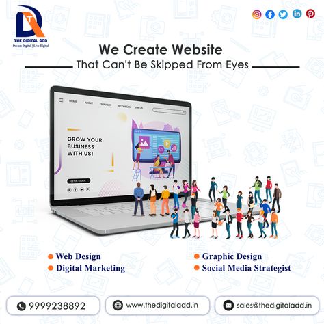 Enhance your customers experience with creative and professional website design.. Take Your Business To The Next Level With Our Website Development Solutions. Call- 9599064933 Email-sales@thedigitaladd.in www.thedigitaladd.in #thedigitaladd #tda #business #digitalmarketingagency#socialmedia #websitedevelopment#webdesigncompny#graphic#seomarketing#socialmediamanagement #youtube #creative #ecommerce #marketingagency #brand #content #socialmediastrategy #entrepreneurship #marketingonline#smm Website Ads, Marketing Poster, Social Media Advertising Design, Ecommerce Website Development, Digital Marketing Design, Professional Website Design, Digital Marketing Social Media, Website Development Company, Website Design Services