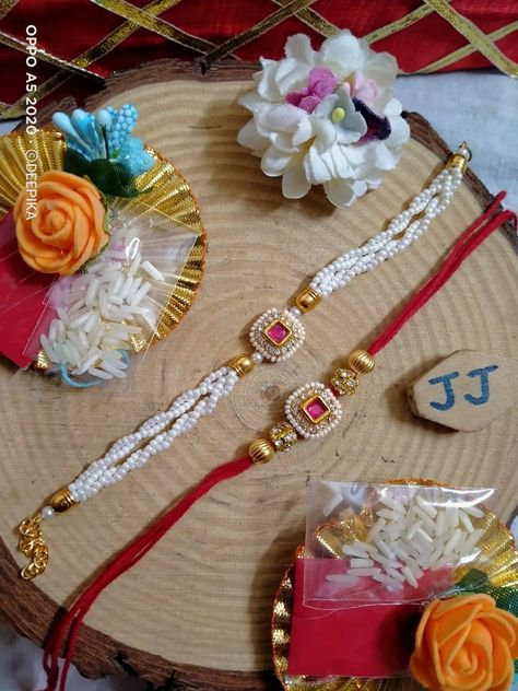 Latest Rakhi Design 2024, Couple Rakhi, Felt Jewellery, Rakhi 2024, Rakhi Special, Handmade Rakhi Designs, Flower Jewelry Designs, Rakhi Making, Navratri Dress