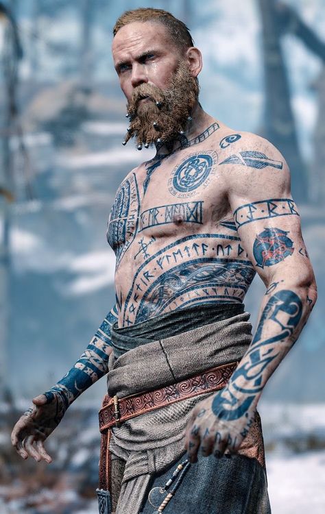 Druid Tattoo, Norse Mythology Tattoo, Viking Tattoo Symbol, Viking Tattoo Sleeve, Scandinavian Tattoo, Vikings Tattoo, Muster Tattoos, Nordic Tattoo, Norse Tattoo