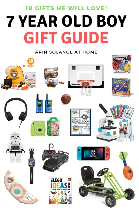 A round up of the best birthday or Christmas gift ideas for 7 year old boys with options for boys no matter what your budget is, and what their interests are. Modest Mom, Blogger Ideas, Grandchildren Gifts, Expensive Gifts, Christmas Gifts For Boys, Party Menu, Birthday Gifts For Boys, Boys Christmas, Gift Guides