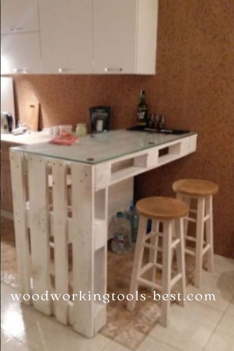 Ideas Con Palets Cocina, Counter Diy, Pallet Kitchen Island, Waterproof Wood, Diy Furniture Repurpose, Pallet Kitchen, Pallet Projects Furniture, Furniture Repurpose, How To Waterproof Wood