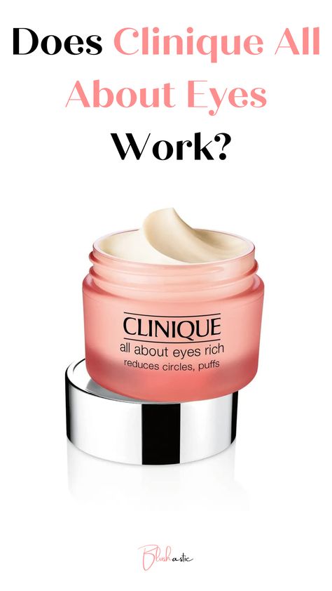 We present our take on the Clinique- All About Eyes cream. We’re about to find out whether it’s the most needed item in your cart or not with some genuine Clinique All About Eyes reviews. Best Clinique Products, Clinique All About Eyes, Clinique Eye Serum, Eye Cream Clinique, Moisture Surge Clinique, Clinique Eye Cream, Estee Lauder Eye Cream, Clinique Eyeliner, Eye Vitamins