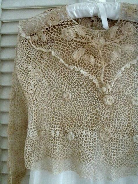 Paul Poiret, Irish Lace Crochet, Linens And Lace, Irish Lace, Lady Grey, Irish Linen, Crochet Stuff, Irish Crochet, Antique Lace