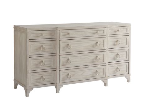 Garnet Breakfront Dresser | Lexington Home Brands 12 Drawer Dresser, Dresser Design, Barclay Butera, Lexington Home, Upholstered Panel Bed, Whitewash Wood, Wood Dresser, Upholstered Panels, Sailing Outfit