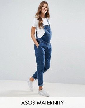 Maternity Jean Overalls, Maternity Dungarees, Mother Style, Maternity Overalls, Winter Maternity Outfits, Maternity Trousers, Pregnant Lady, Denim Dungaree, Pregnancy Style