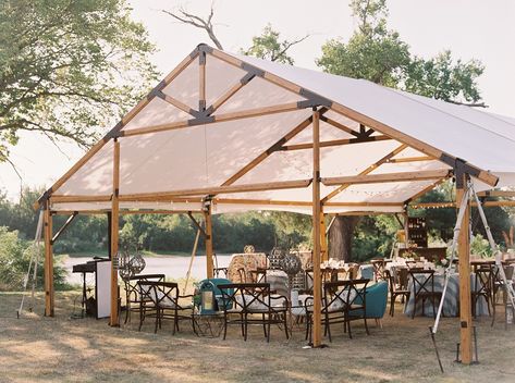 Tent Frame With Lights, Framed Tent Wedding, Truss Tent Wedding, Wooden Tent, Permanent Tent Structure, Ceremony Tent, Wood Tent, Clearspan Tent Wedding, Tent Installation