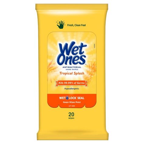 Wet Ones Tropical Splash Antibacterial Hand Wipes, 20 count - Walmart.com Travel Wipes Case, Antibacterial Wipes, Tropical Scent, Wipes Case, Hand Wipes, Travel Pack, Cleansing Wipes, Citrus Scent, Gel Moisturizer