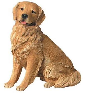 Golden Retriever Dog Statue-This Golden Retriever statue looks so realistic, you might be tempted to give him a bone. For over 25 years, the canine lovers at Sandicast Studios in San Diego have been producing the most lifelike dog statues on the market. They are made from quality designer resin and hand finished with glass eyes and artist grade paints. You will enjoy the company of this Golden Retriever statue in your home for years to come. Russian Terrier, Animals Planet, Dog Statues, Simple Wood Carving, Outdoor Garden Statues, Animal Cakes, Carving Patterns, Carving Art, Dog Sculpture