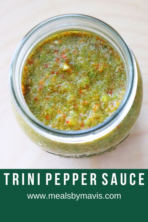 Trinidad Hot Pepper Sauce, Trini Pepper Sauce, Trinidad Pepper Sauce Recipes, Caribbean Pepper Sauce Recipe, African Pepper Sauce Recipe, Chinese Recipes Easy, North American Food, Easy International Recipes, Dressing Gravy