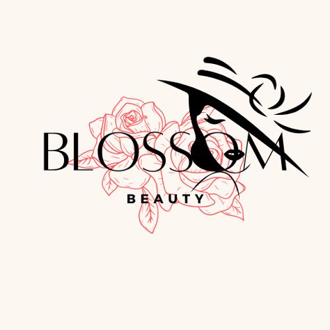 A logo incorporating a blooming flower, conveying elegance, beauty, and the company's focus on cosmetics and skincare. Blossom Logo, Skincare Logo, Name Suggestions, Makeup Studio, My Photo Gallery, Blooming Flowers, Beauty Salon, Photo Gallery, Beauty Makeup