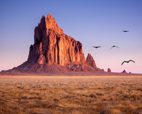 Shiprock New Mexico, Mountain Painting Acrylic, Desert Places, Navajo Art, Desert Environment, Landscape Concept, Out Of Nowhere, Desert Landscape, Native American Culture