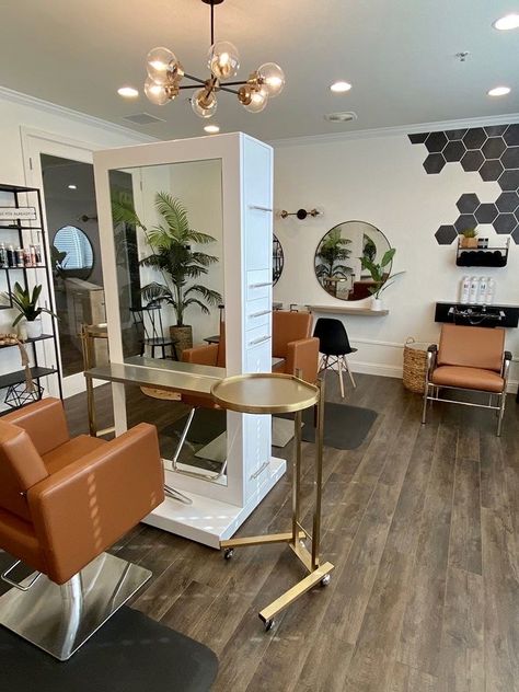 Salon Suite Decor, Styling Chairs, Nail Salon Equipment, Small Salon, Minerva Beauty, Home Hair Salons, Home Beauty Salon, Spa Room Decor, Hair Salon Design