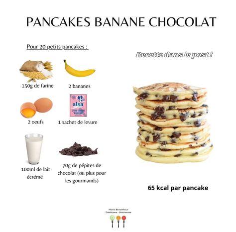 Pancakes Banane, Food Receipt, Pancakes Healthy, Healthy Lifestyle Food, Healthy Sweets Recipes, Delicious Snacks Recipes, Easy Baking Recipes, Healthy Sweets, Sweets Recipes