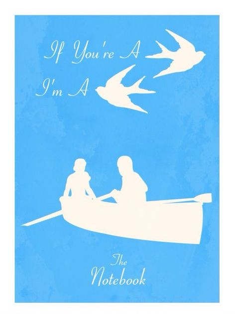 #TheNotebook #movie #poster #art Fall Films, The Notebook 2004, Minimal Posters, Movie Crafts, Surfing Quotes, Minimalist Posters, Minimalist Movie Poster, Minimal Movie Posters, Chick Flicks