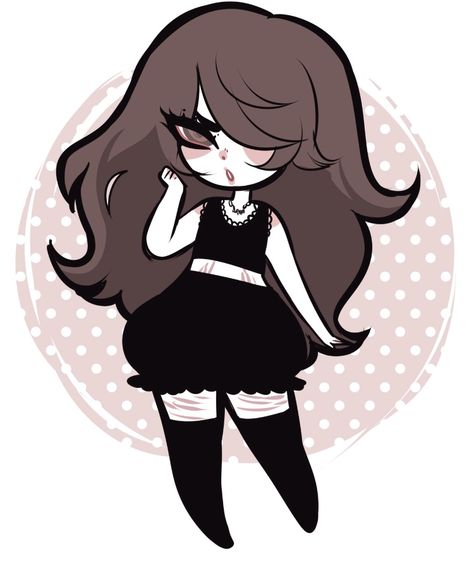 cute chibi art by @tearzah on tumblr (or dollieguts) Creepy Cute Art Style, Tearzah Art, Dreamalgia Art, Cute Chibi Art, Dolly Art, Pastel Goth Art, Chibi Body, Lip Drawing, Chibi Sketch